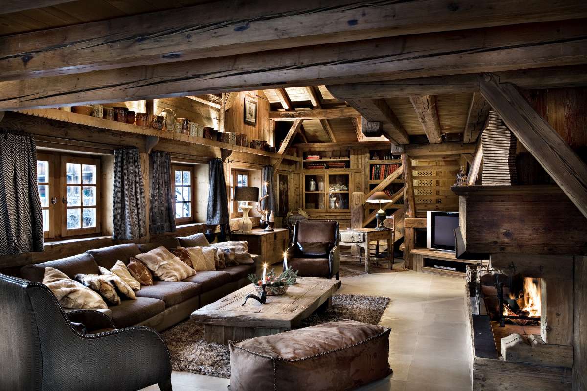 Chalet des Fermes, Megeve, France - living room