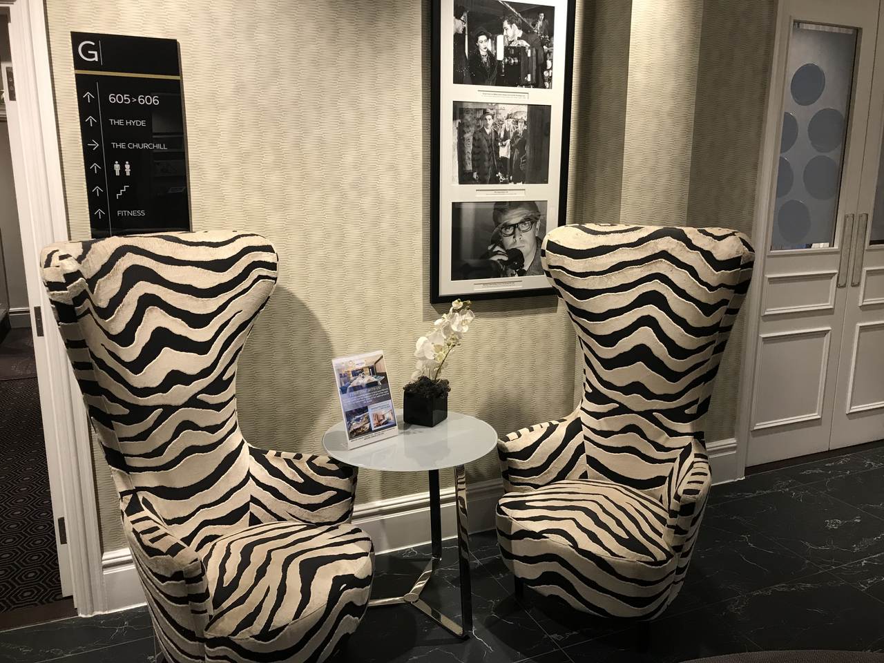 Mercure Hotel Zebra print chairs