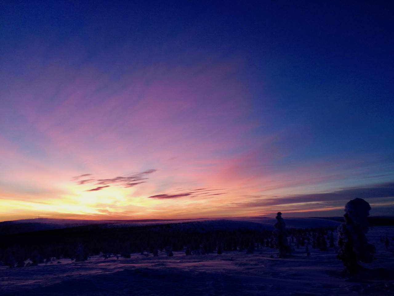 Sunset in Lapland