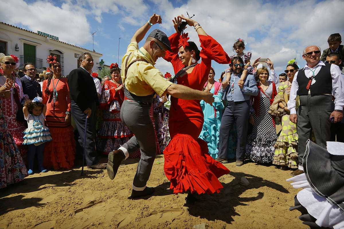 flamenco dancers in El Rocío, Andalucía, Spain