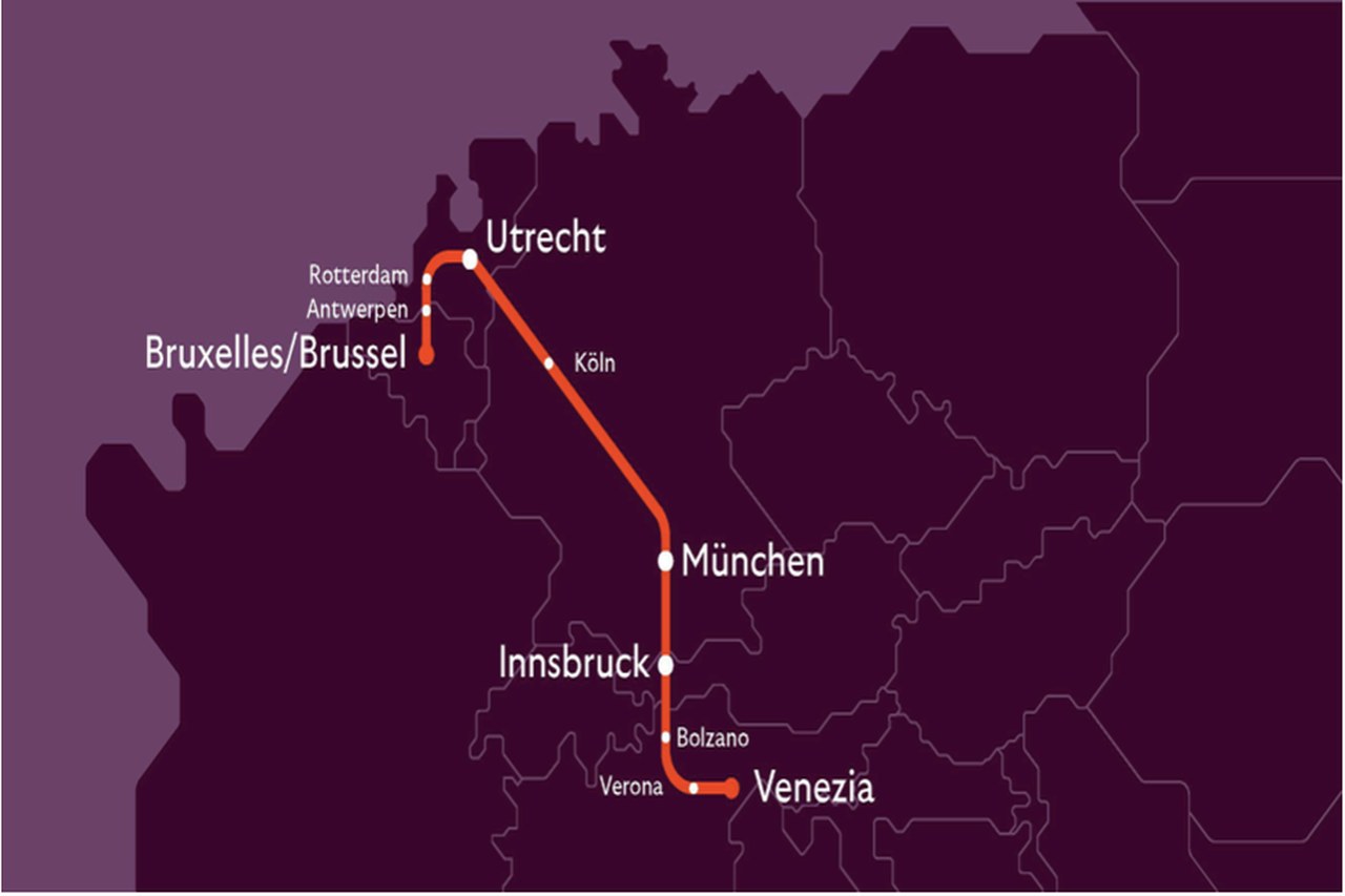 Night train route. c. European Sleeper